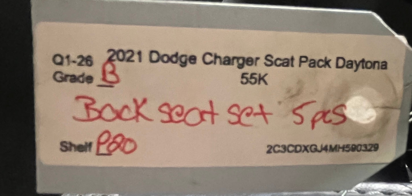 2015-2023 Dodge Charger Daytona SP Leather Suede Rear 3 Piece Seat Set OEM 55K