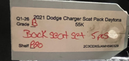 2015-2023 Dodge Charger Daytona SP Leather Suede Rear 3 Piece Seat Set OEM 55K