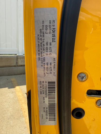 2017 Dodge Challenger Hellcat Bare Shell with Salvage Title