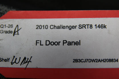 08-11 Dodge Challenger SRT8 Interior Front Driver LH Side Door Panel 1FU111DVAK