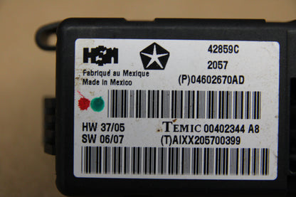 2004-2010 Mopar Dodge Chrysler Jeep Heated Seat Control Module 04602670AD