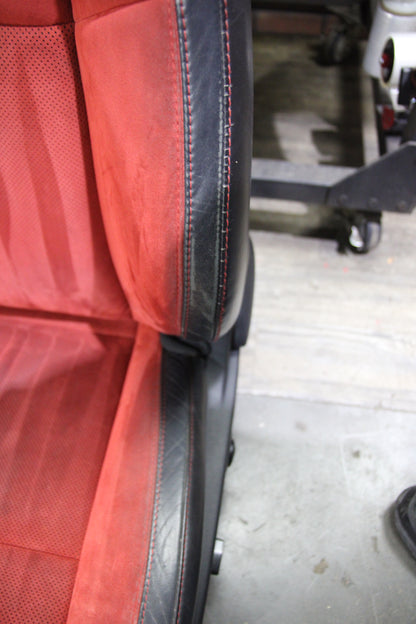15-23 OEM SRT Challenger Scat Pack Red Alcantara Leather Seat Set Front Rear