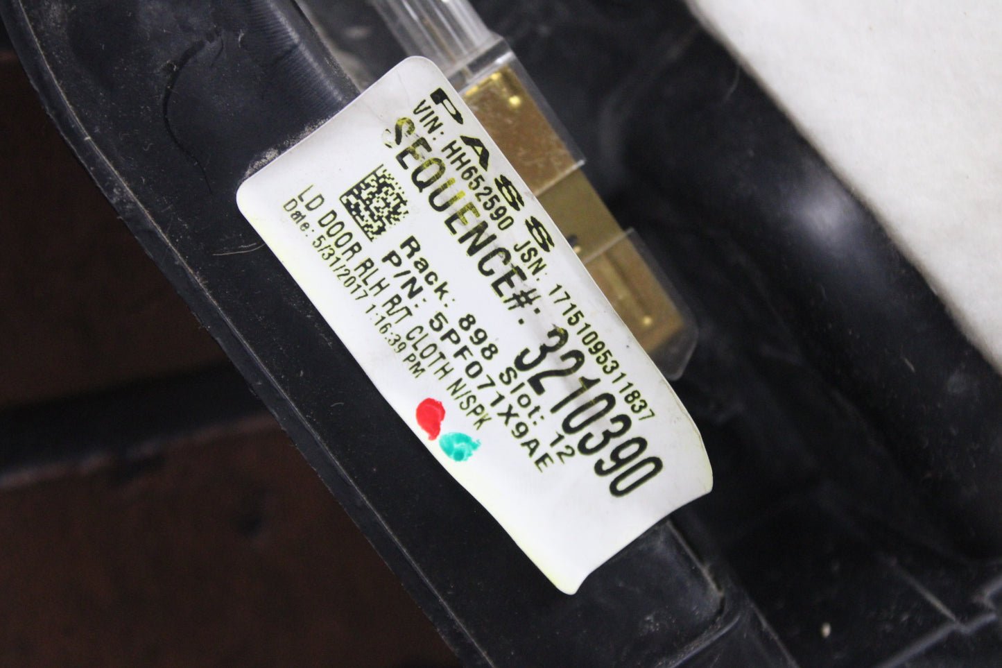 2015-2023 Dodge Charger Scat Pack Door Panel Trim Card Leather Rear Left