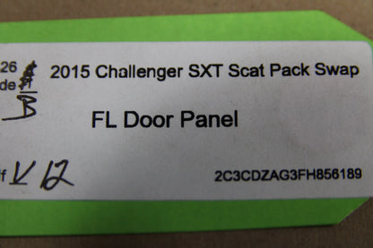 2015-2023 Dodge Challenger OEM Left Driver Interior Door Trim Panel 5PS291X9AH