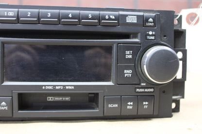 05 Chrysler Dodge Jeep AM FM Radio Cassette Tape 6 Disc CD Player Unit 5064032AI