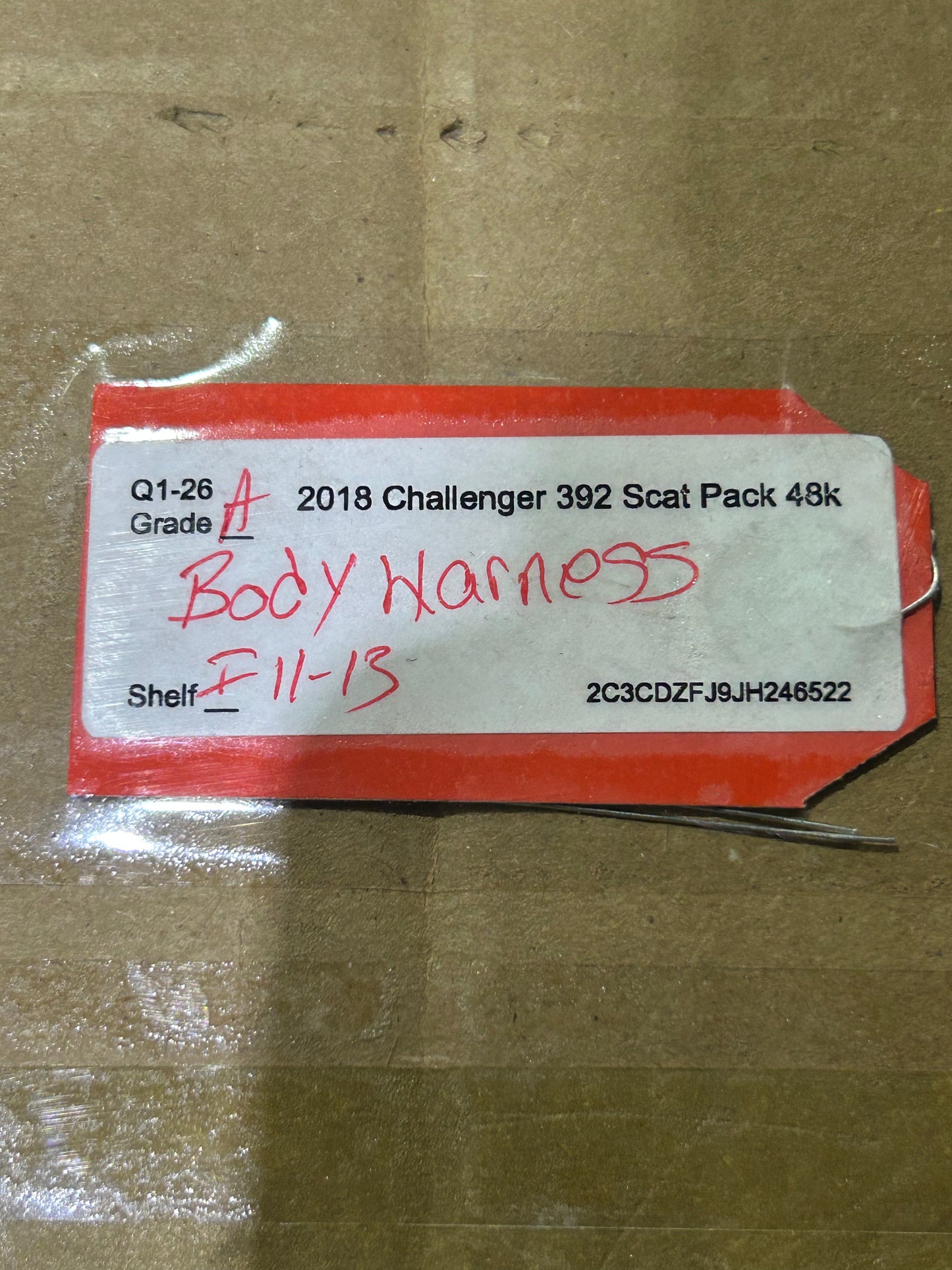 2018 Dodge Challenger 392 Scat Pack 6.4L Body Wiring Harness Fuse Box OEM