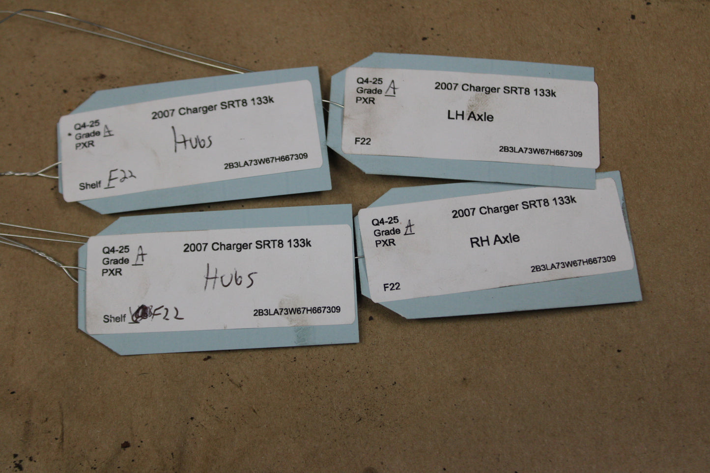 05-08 Charger Challenger 300 Rear Right Left Axle Half CV Shaft and Hub Set OEM