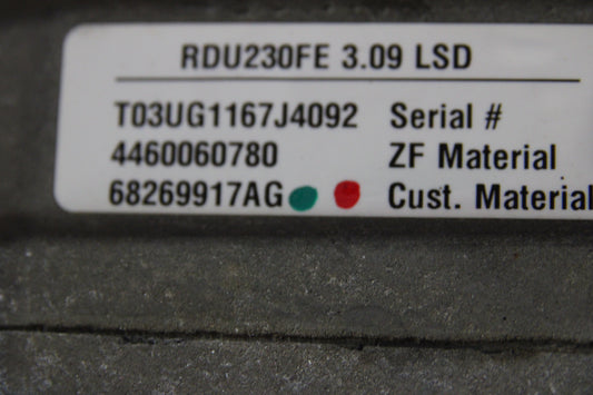 15-23 Dodge Challenger Charger 300 3.09 LSD Rear Axle Differential 68269917AG