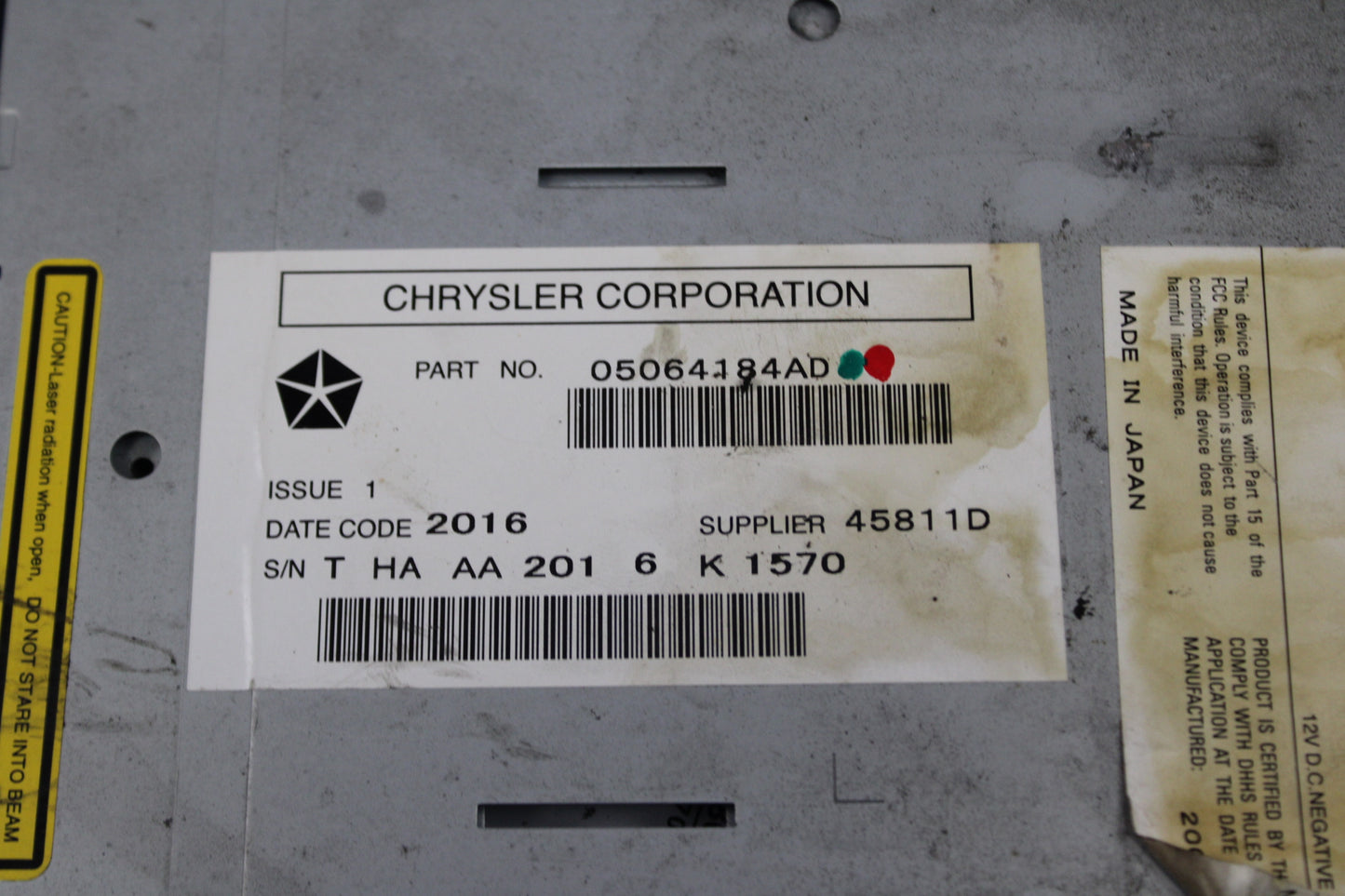 2005-2007 Chrysler 300 Dodge Charger Radio 6 Disc CD Player OEM Untested