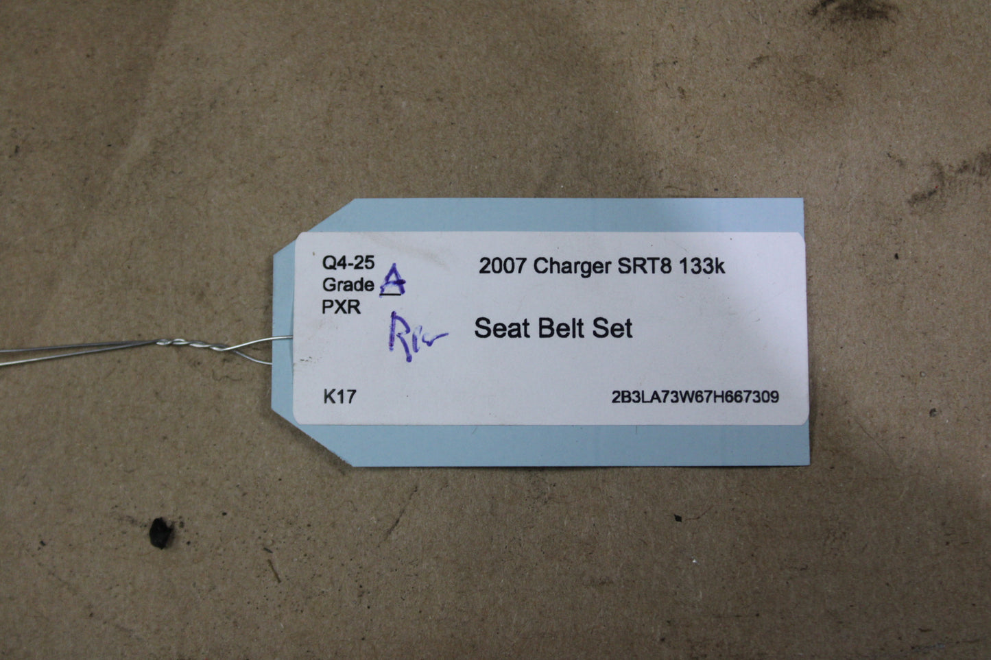 2005-2010 Challenger Charger 300 SRT8 Black Rear Left Right Seat Belt Set OEM