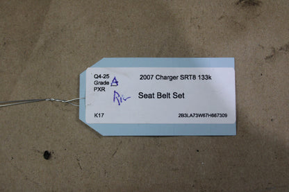 2005-2010 Challenger Charger 300 SRT8 Black Rear Left Right Seat Belt Set OEM