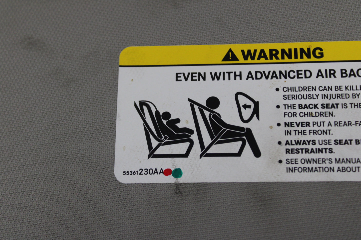 05-07 Dodge Charger Chrysler 300 Front RH LH Extendable Sun Visor Set Pair OEM