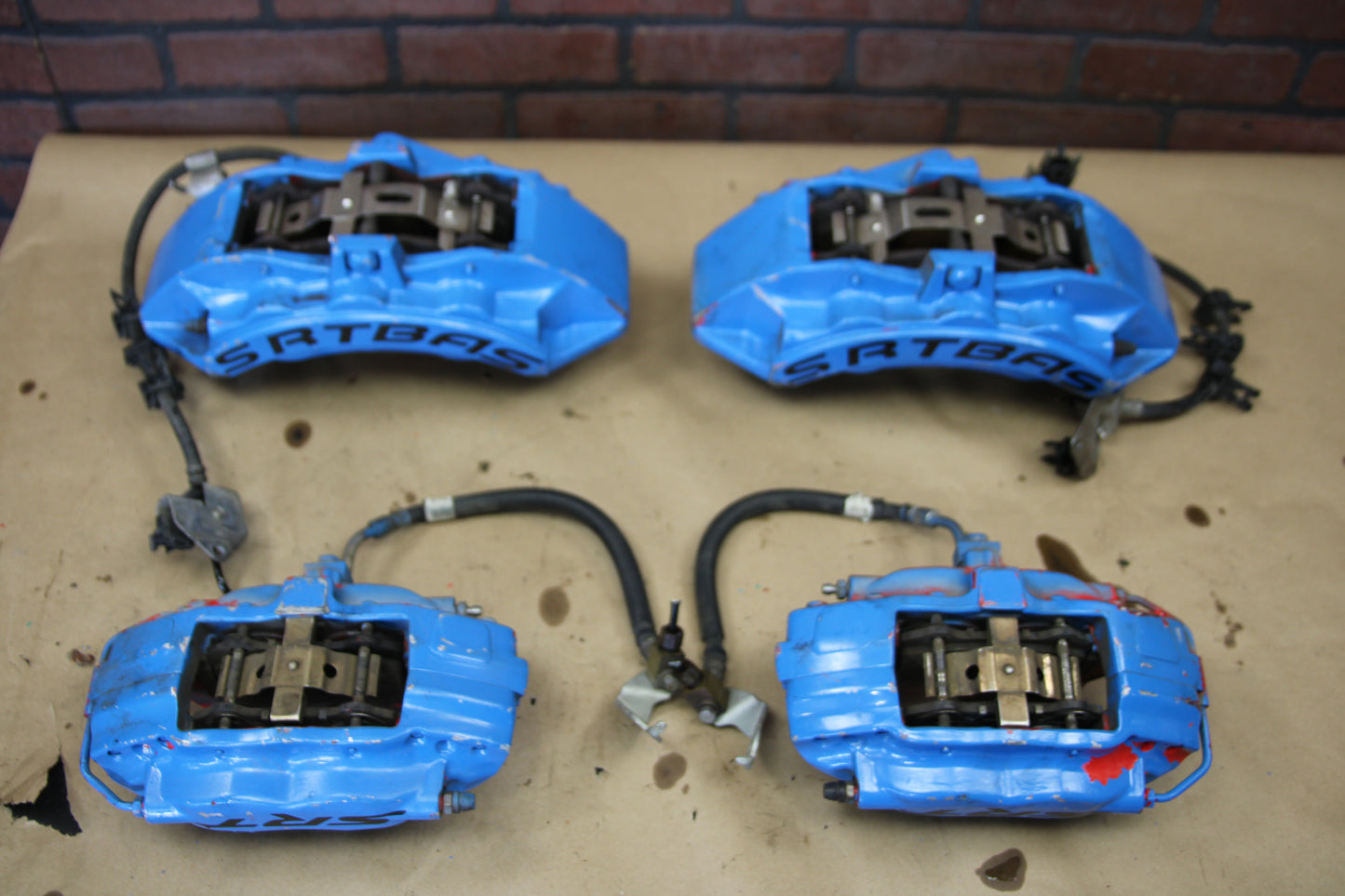 15-23 Dodge Challenger Charger 6 Piston Brembo Brake Calipers Set Painted BLUE