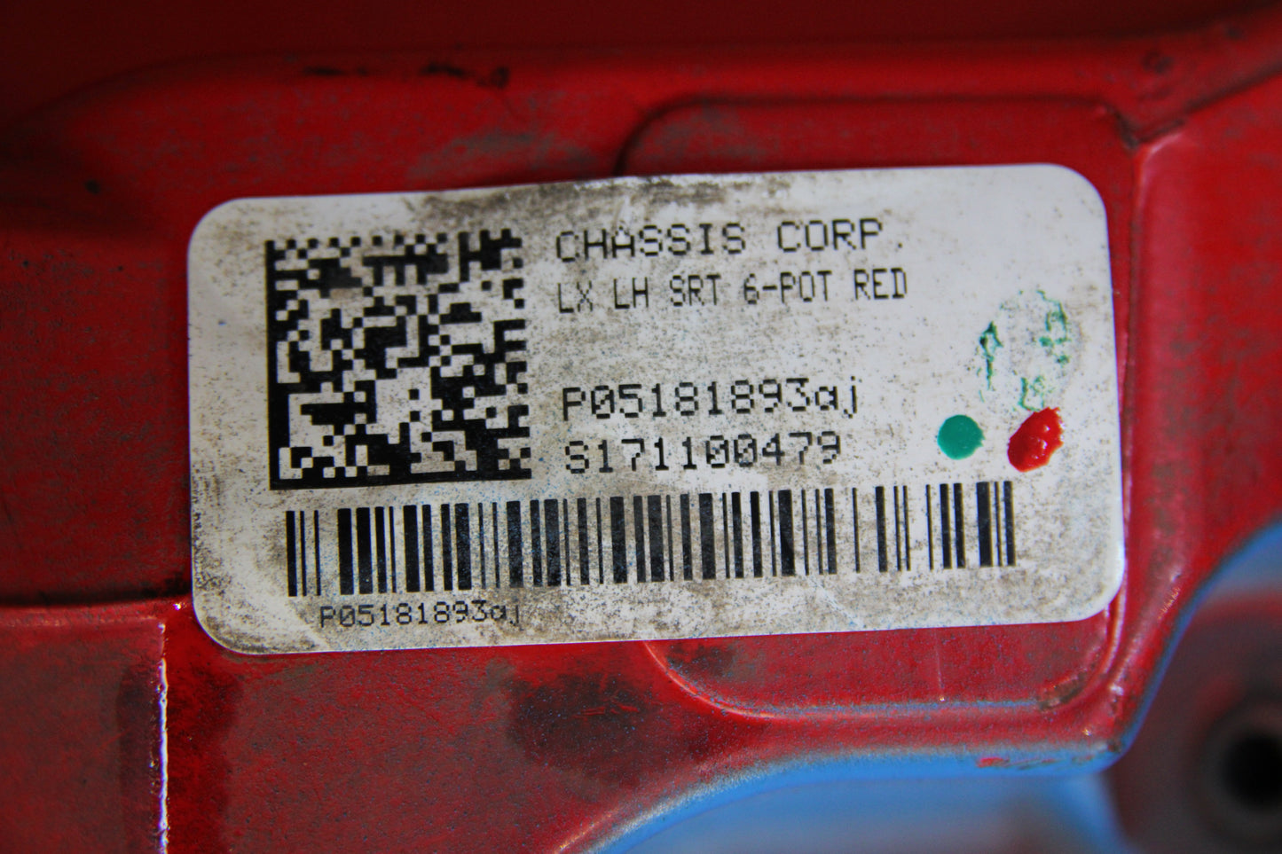 15-23 Dodge Challenger Charger 6 Piston Brembo Brake Calipers Set Painted BLUE