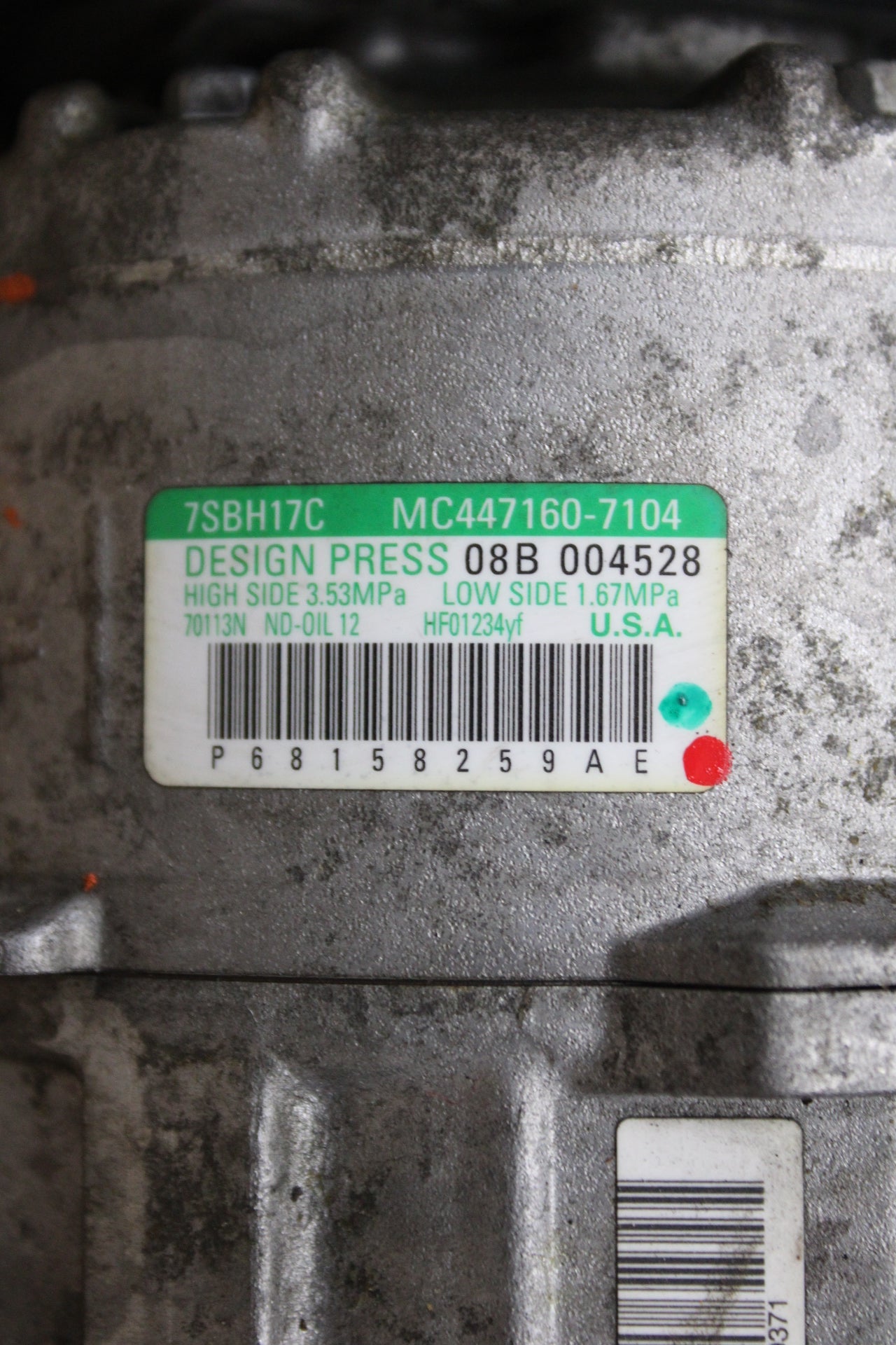 2014-2024 DODGE RAM CHRYSLER OEM AIR CONDITIONING COMPRESSOR 68158259AE