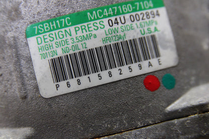 2014-2024 Mopar Ram Dodge Chrysler A/C AC Air Conditioning Compressor 68158259AE