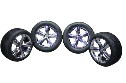 20x9 Chrome Purple 5 Spoke SRT8 Front and Rear Tire and Wheel Reps Set 29k MILES