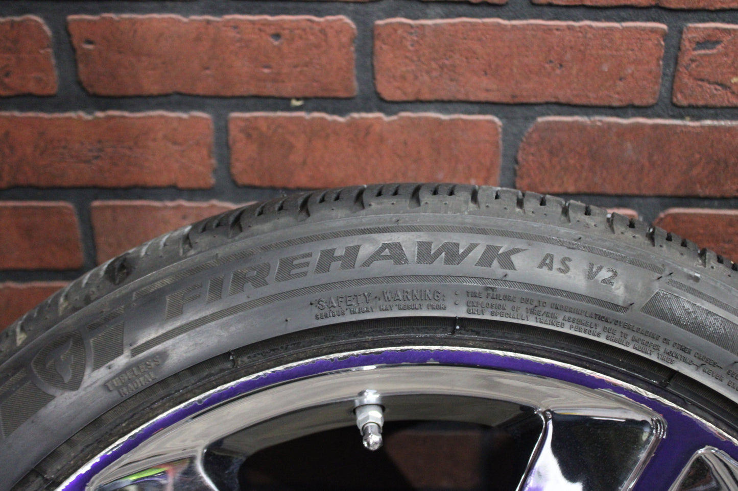 20x9 Chrome Purple 5 Spoke SRT8 Front and Rear Tire and Wheel Reps Set 29k MILES