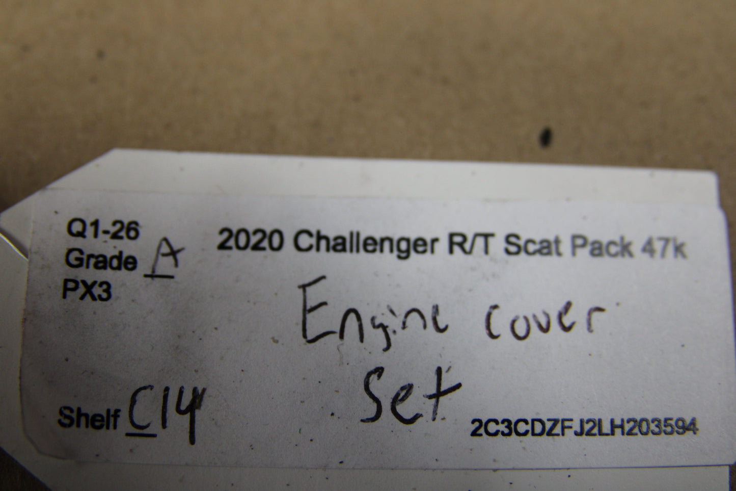 15-22 Dodge Challenger Charger 6.4L "Powered by SRT" Engine Cover Set 05038380ag