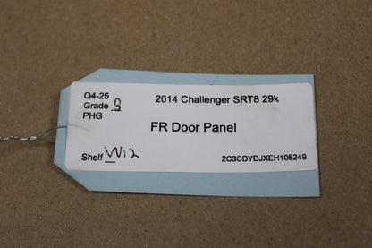 2013-2014 Dodge Challenger SRT Front Passenger RH Side Door Panel 5nh301dvaa OEM