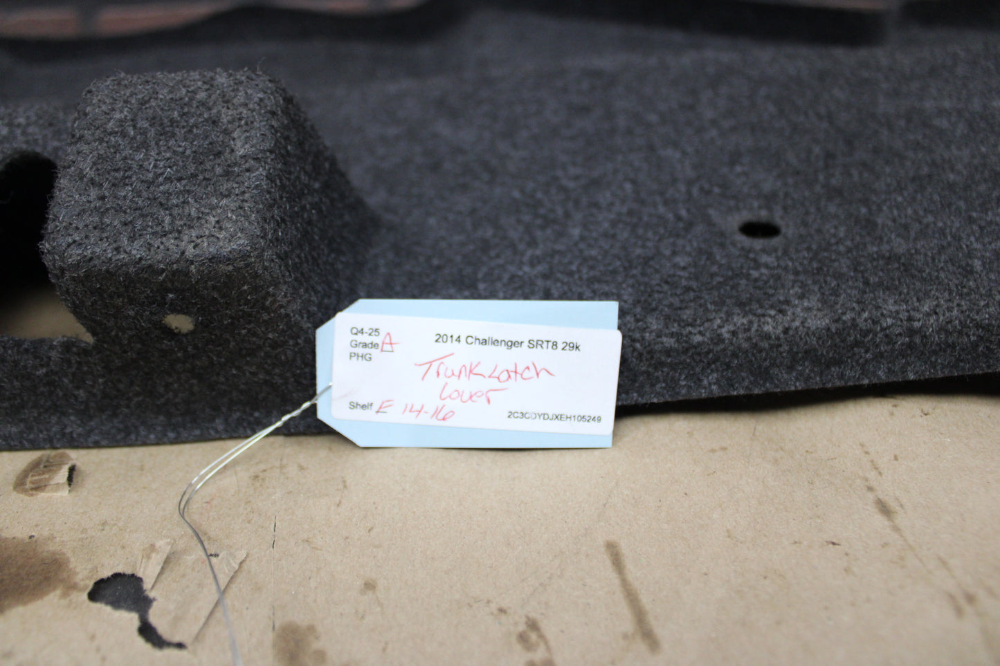 2009-2023 DODGE CHALLENGER SRT8 OEM TRUNK LATCH LOCK CARPET MAT LINER COVER OEM
