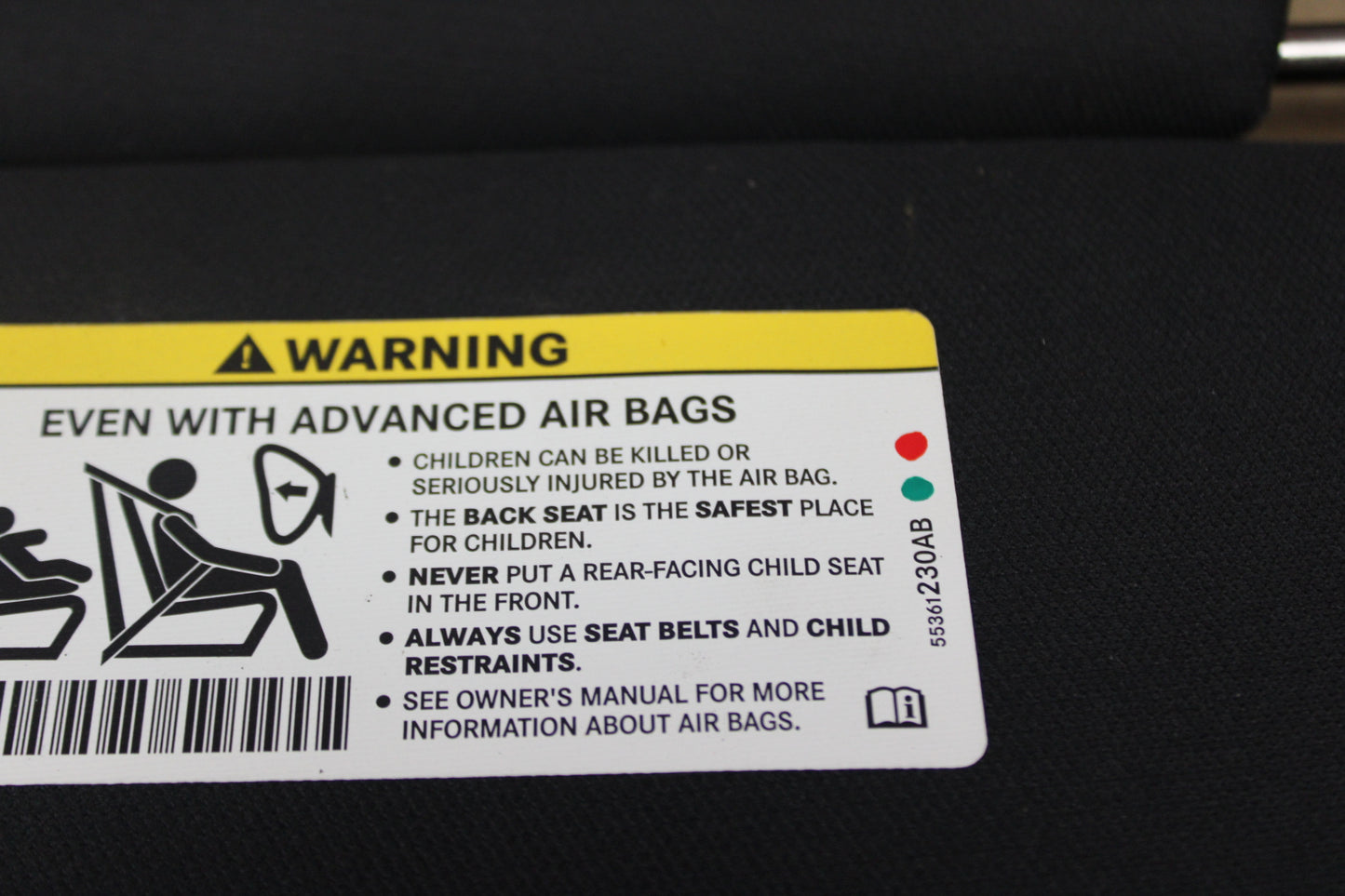 2008-2014 Dodge Challenger SRT8 Left Right Sun Visor Assembly Set Pair OEM