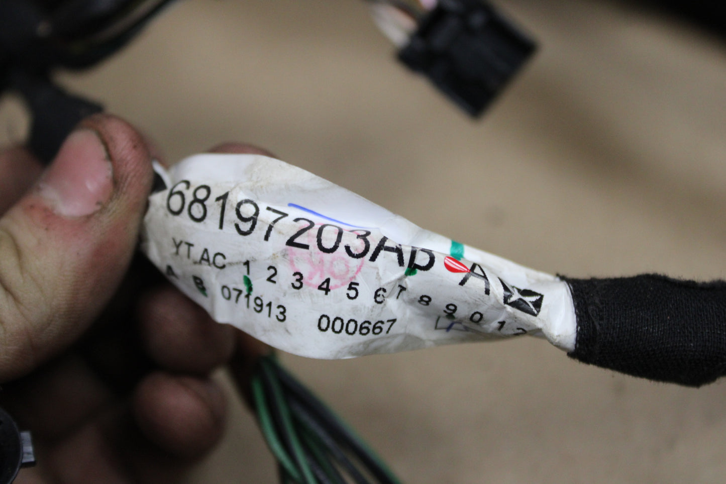2014 Dodge Challenger SRT8 Instrument Dash Panel Wire Wiring Harness OEM