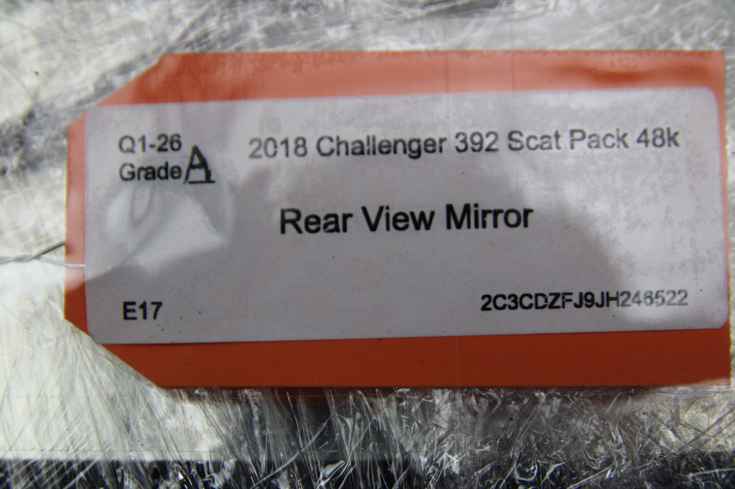 2017-2023 DODGE CHALLENGER REAR VIEW MIRROR ASSEMBLY OEM INTERIOR 68324972AA
