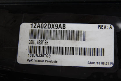 15-23 Dodge Challenger RH Passenger Scuff Sill Cowl Side Trim Panel 1ZA02DX9AB