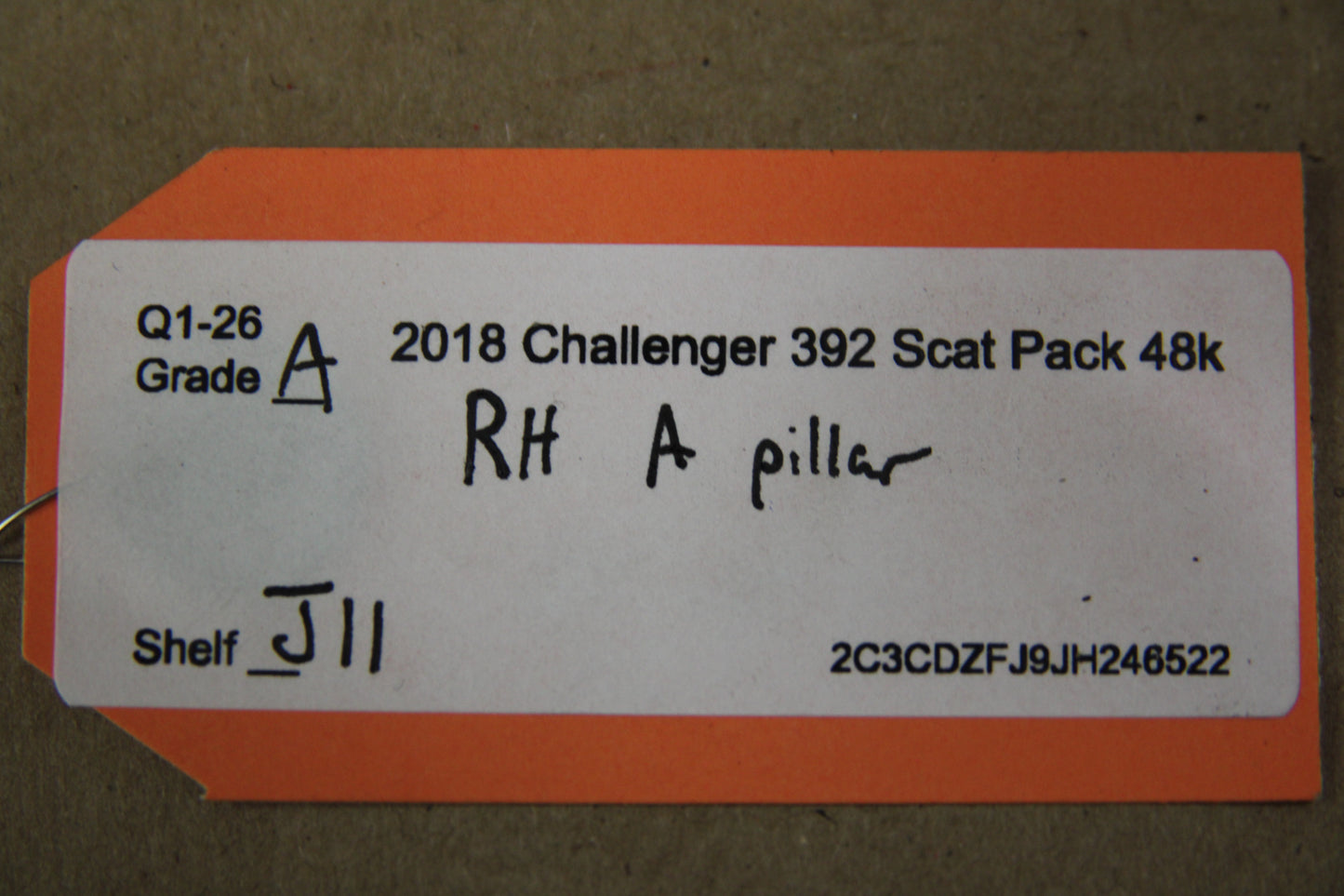 2015-2023 Dodge Challenger SRT RH Passenger A Pillar Cover Panel S1ZA04dX9AE OEM