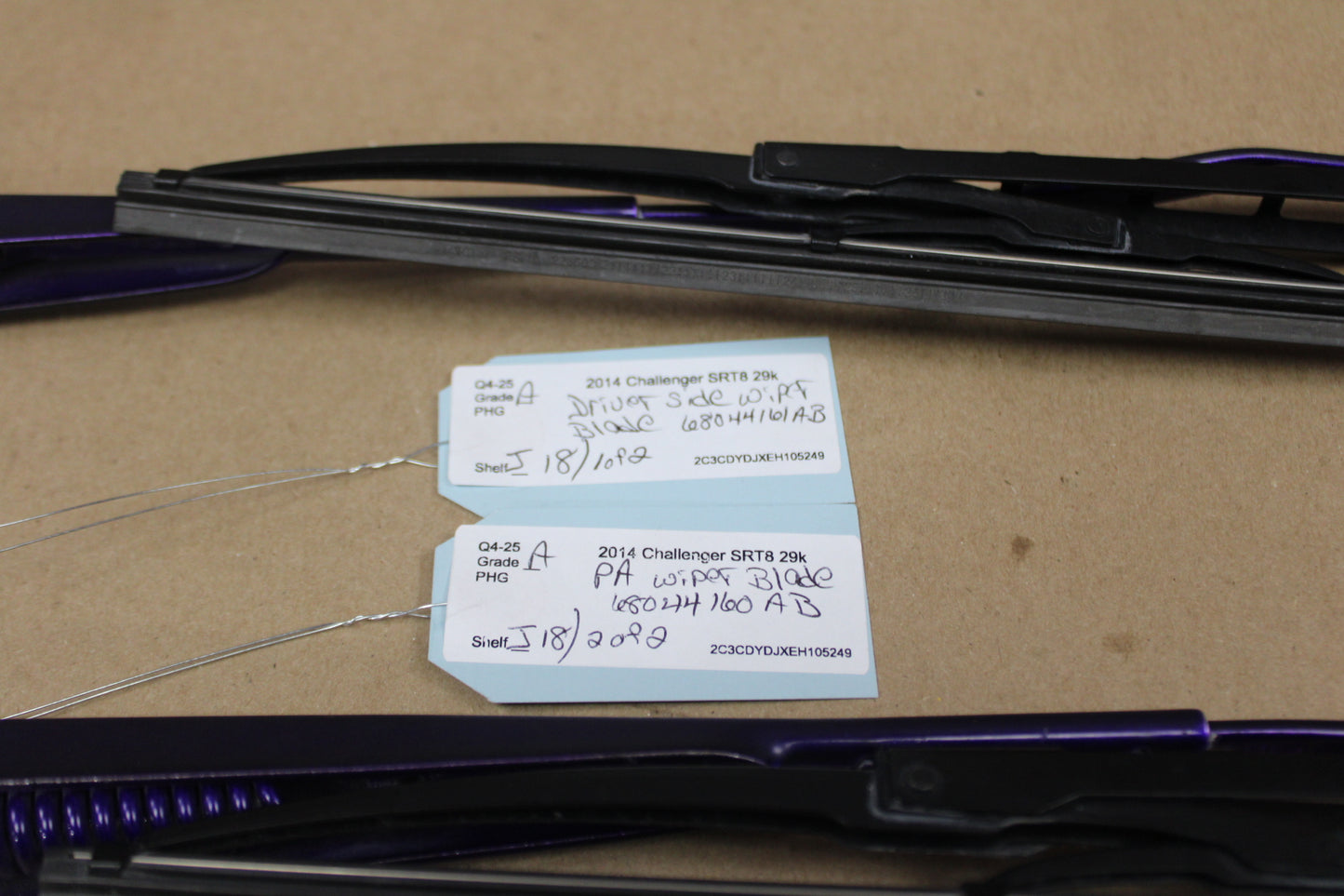 08-23 DODGE CHALLENGER WINDSHIELD WIPER ARMS PAIR OEM 68044161AB 68044160AB