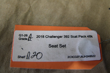 15-23 Dodge Challenger R/T Scat Pack Black Alcantara Suede Leather Seat Set
