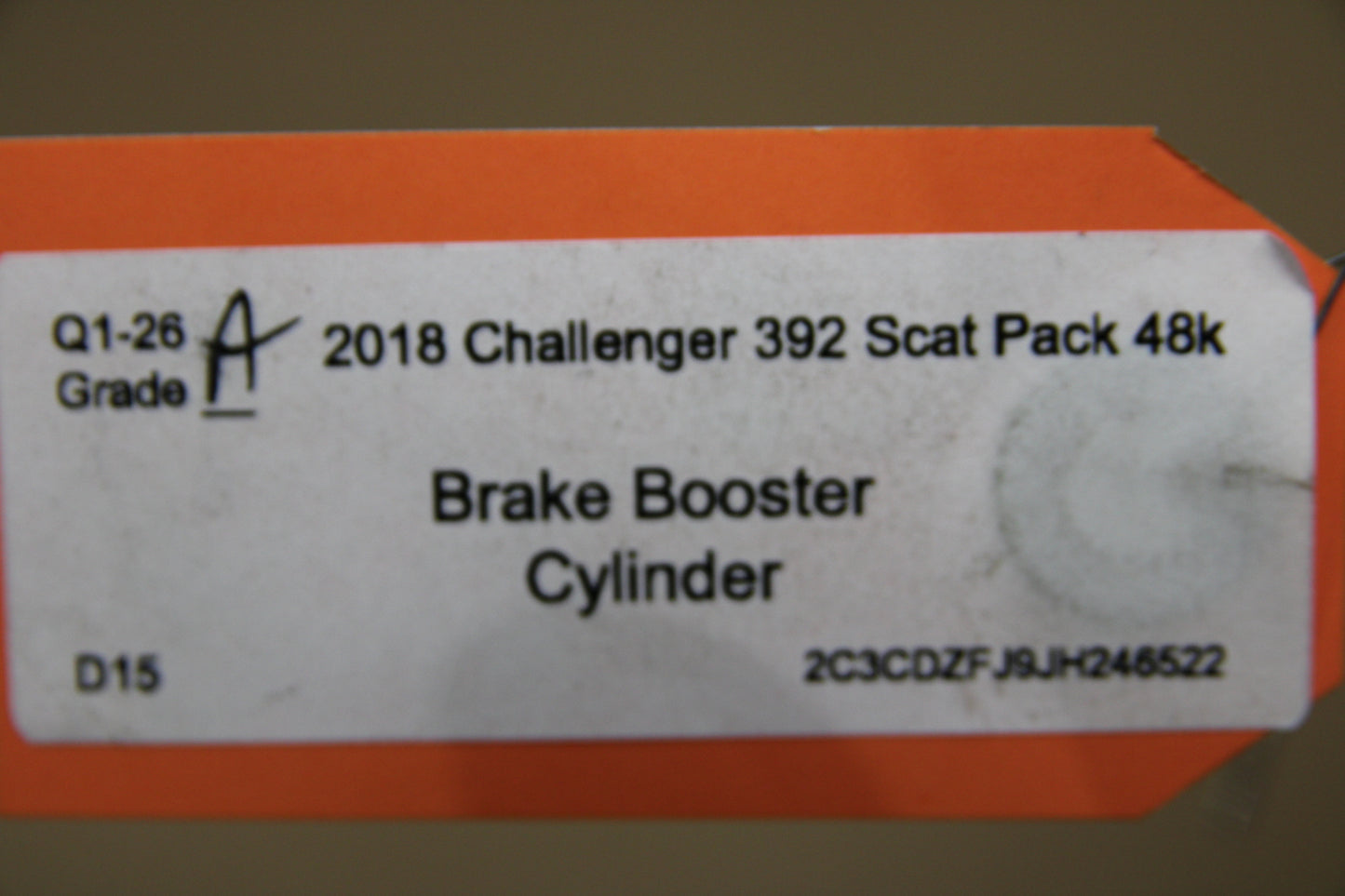 2015-2023 Dodge Challenger Power Brake Booster W/Master Cylinder 04581644AK OEM