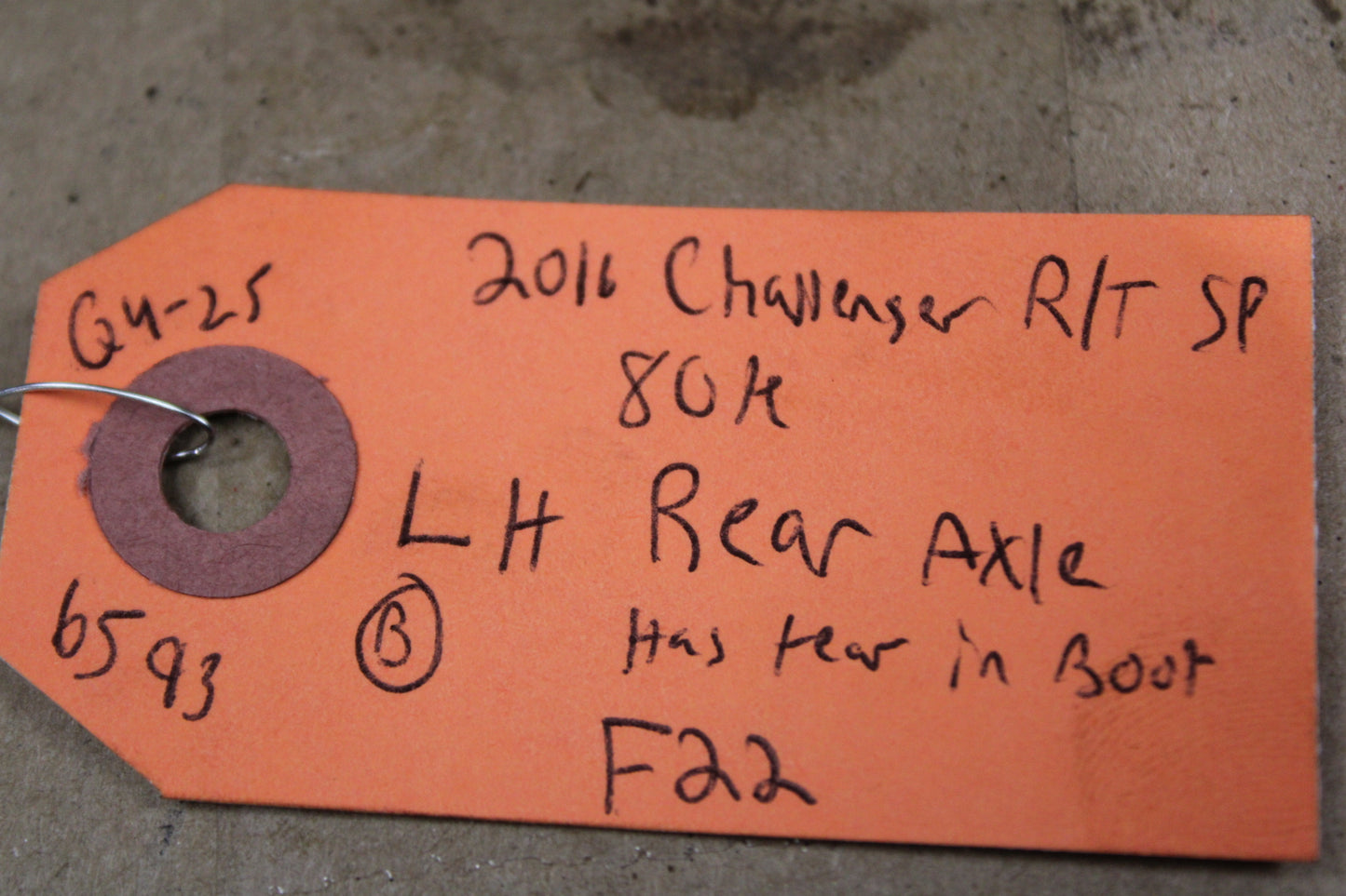15-23 OEM Challenger Charger Scat Pack Left Driver Side CV Axle Shaft 53010749AA
