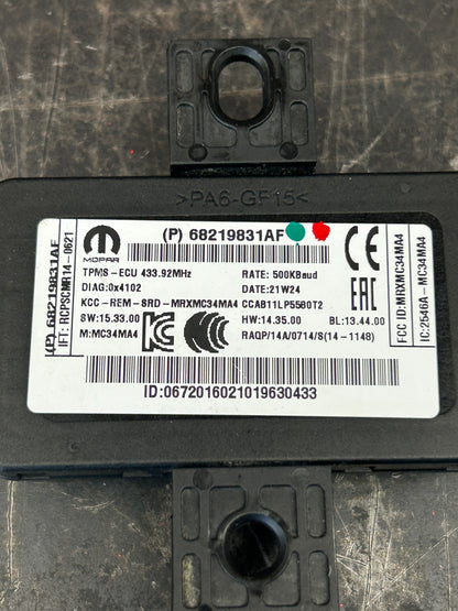 14-21 Dodge Jeep Chrysler Viper Tire Pressure Monitoring Sensor Module TPMS OEM
