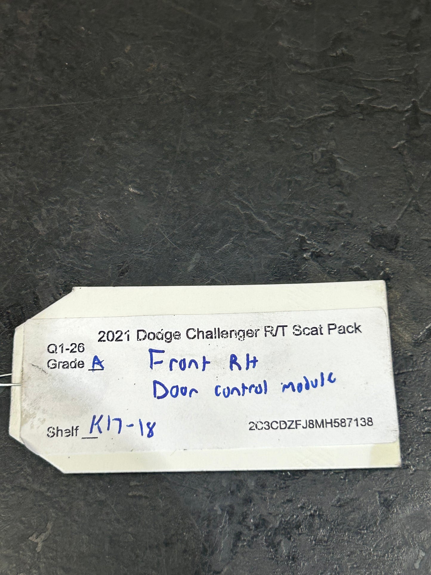 2020-2021 Dodge Challenger Front Passenger RH Door Control Module 68503654AA OEM