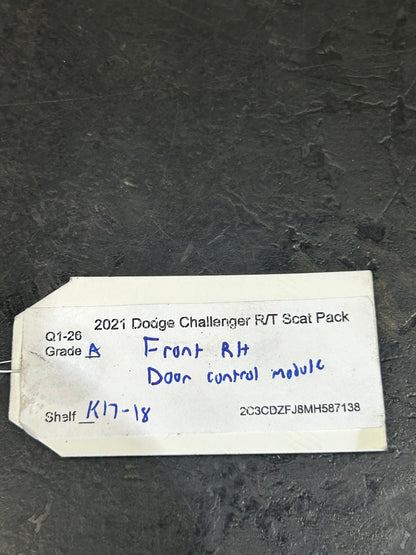 2020-2021 Dodge Challenger Front Passenger RH Door Control Module 68503654AA OEM