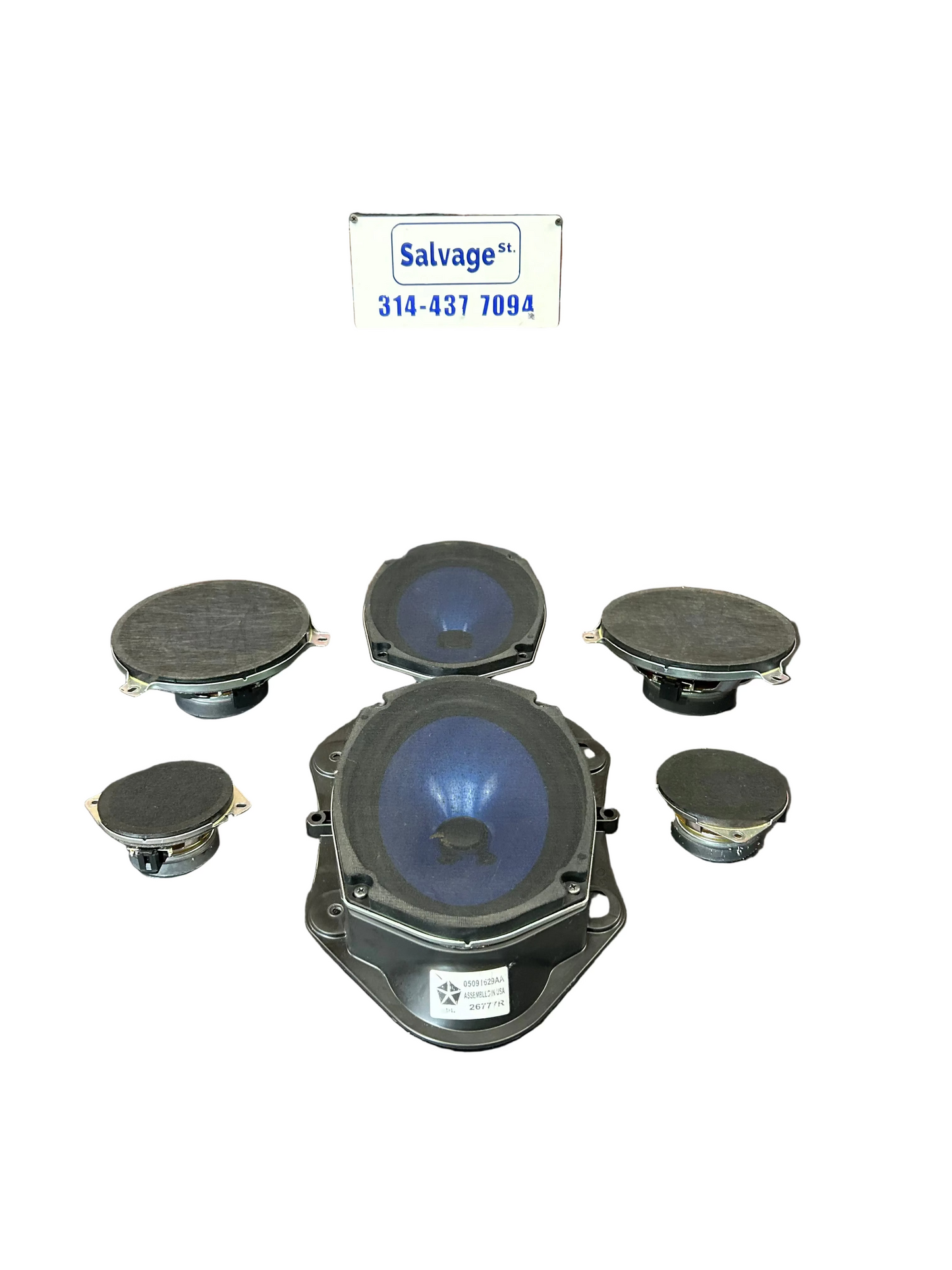 09-23 Dodge Challenger SP Set of 6 Speakers Front & Rear 52851560AA OEM *TESTED*