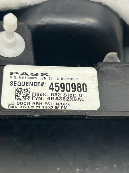 2019-2023 Dodge Charger OEM Rear Passenger Right Side Door Panel 6RA382X9AC