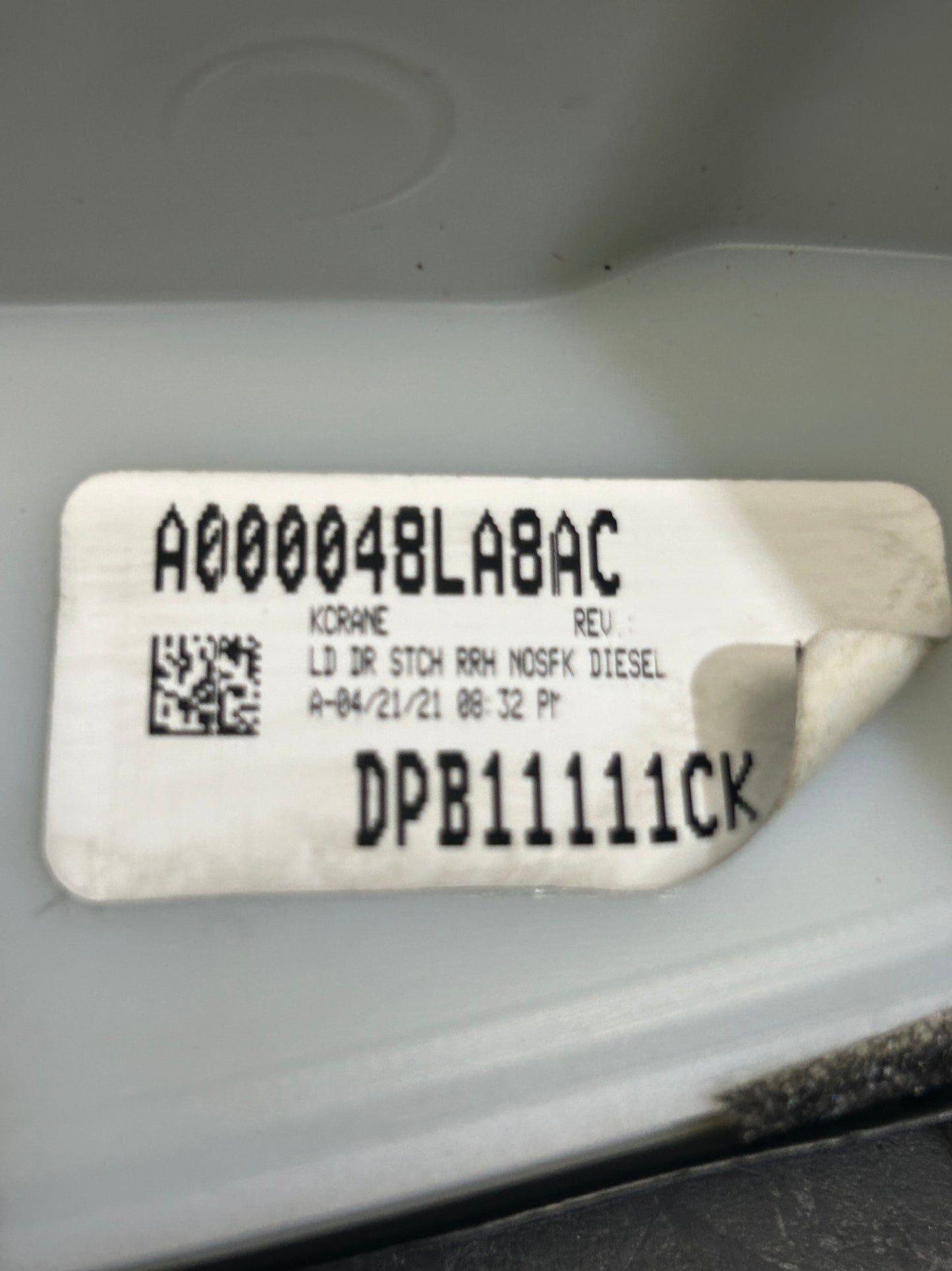 2019-2023 Dodge Charger OEM Rear Passenger Right Side Door Panel 6RA382X9AC