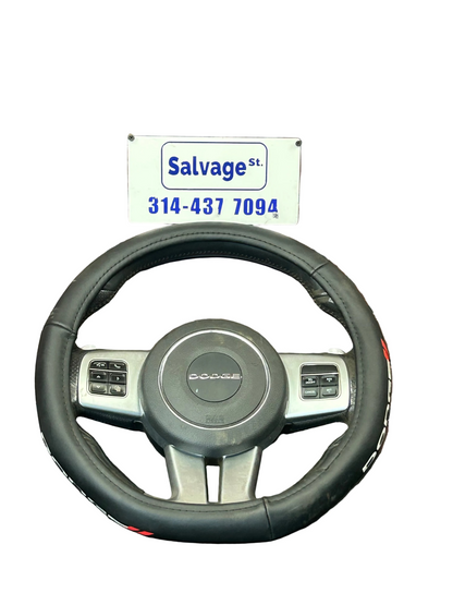 11-14 Dodge Challenger SRT8 Auto Flat Bottom Steering Wheel 1RM45XDVAD OEM 179k