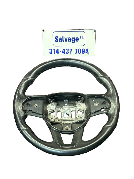 2015-2023 Dodge Challenger Charger Steering Wheel Leather Black OEM *No Buttons*