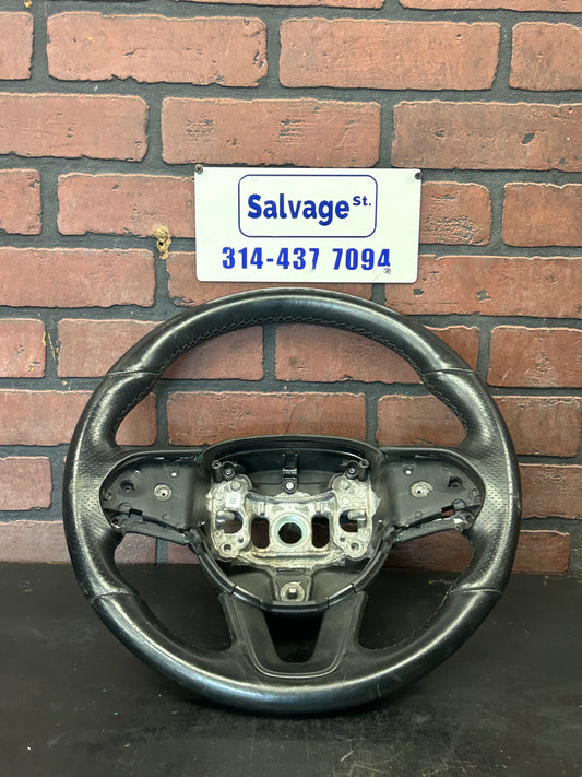 2015-2023 Dodge Challenger Charger Steering Wheel Leather Black OEM *No Buttons*
