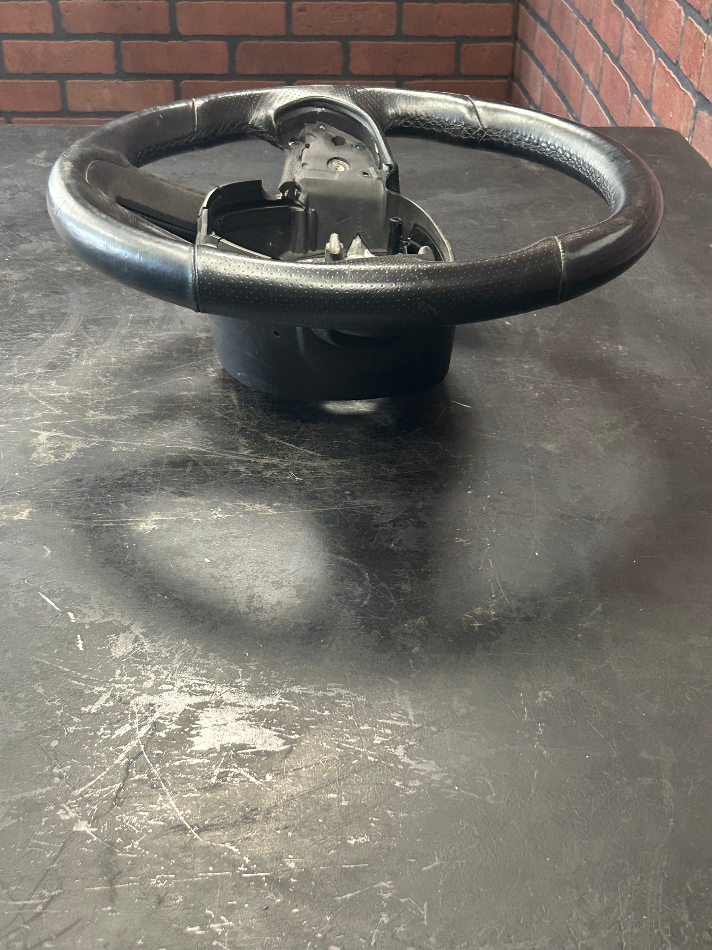 2015-2023 Dodge Challenger Charger Steering Wheel Leather Black OEM *No Buttons*