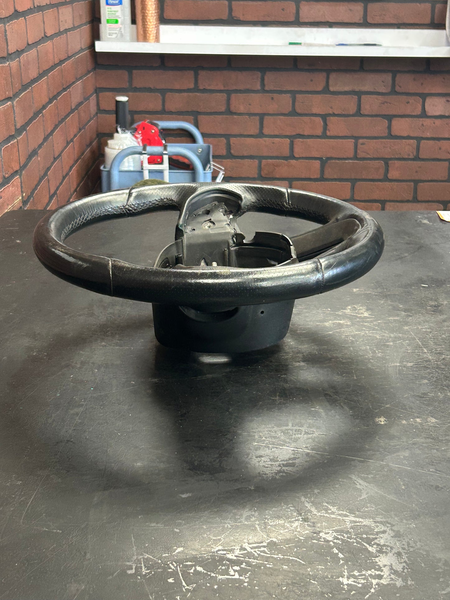 2015-2023 Dodge Challenger Charger Steering Wheel Leather Black OEM *No Buttons*