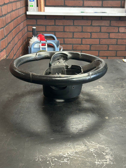 2015-2023 Dodge Challenger Charger Steering Wheel Leather Black OEM *No Buttons*