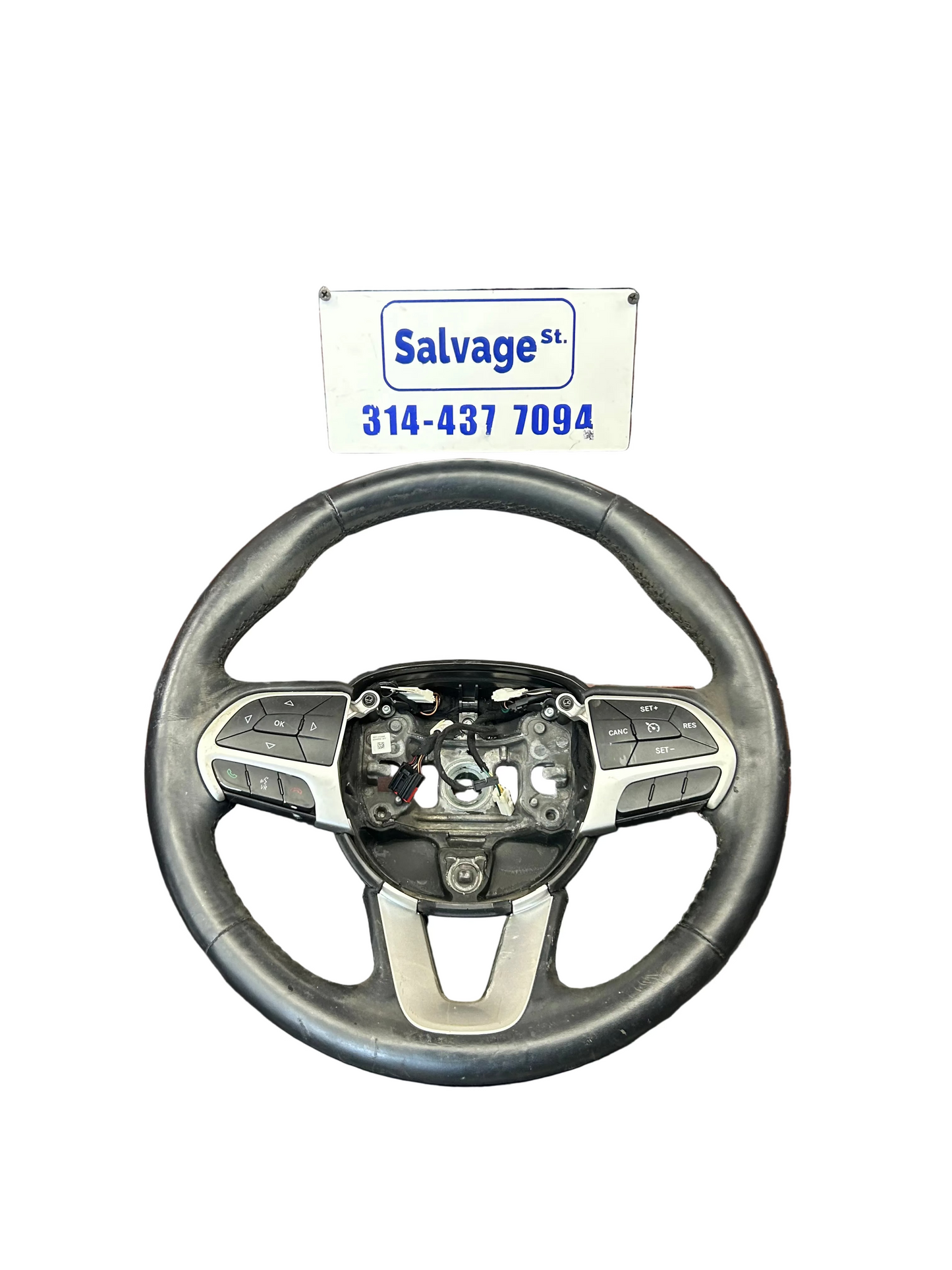 15-23 Dodge Challenger R/T Scat Pack Steering Wheel Black Leather 5le631x9ac OEM