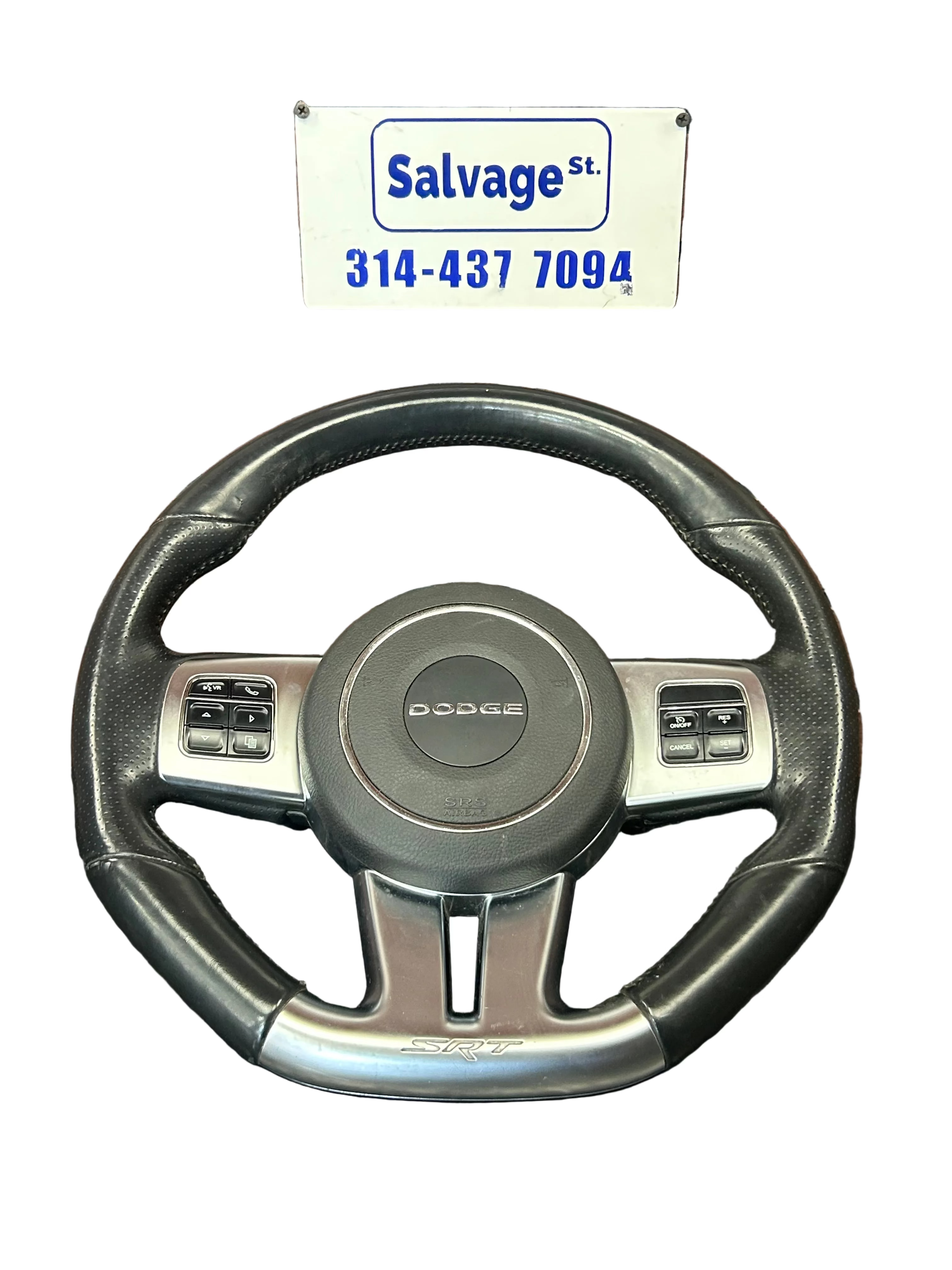 2012-2014 Dodge Challenger Flat Bottom Leather Steering Wheel 1XX17XDVAA OEM