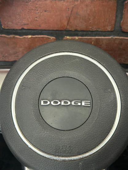 2012-2014 Dodge Challenger Flat Bottom Leather Steering Wheel 1XX17XDVAA OEM