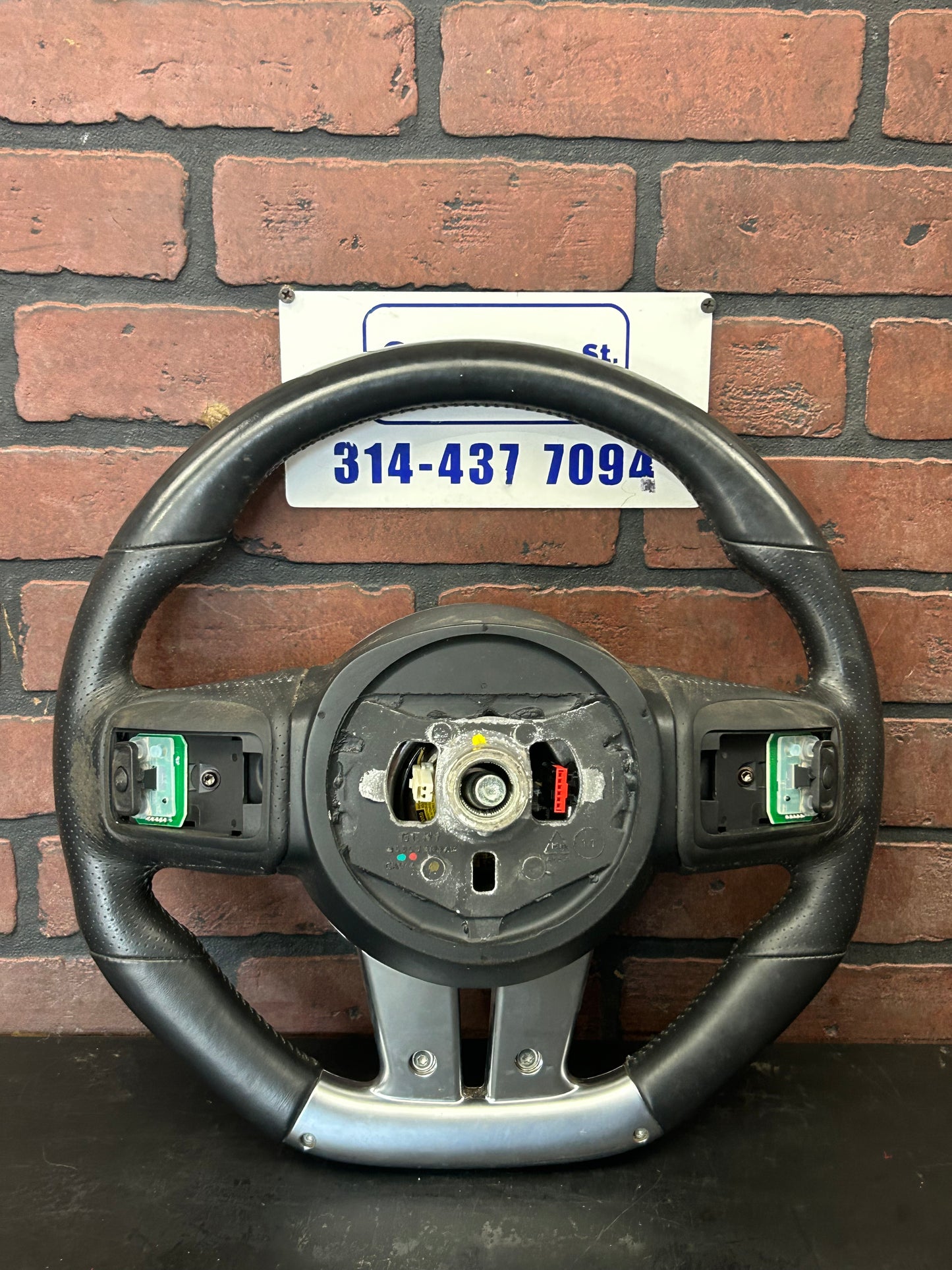 2012-2014 Dodge Challenger Flat Bottom Leather Steering Wheel 1XX17XDVAA OEM